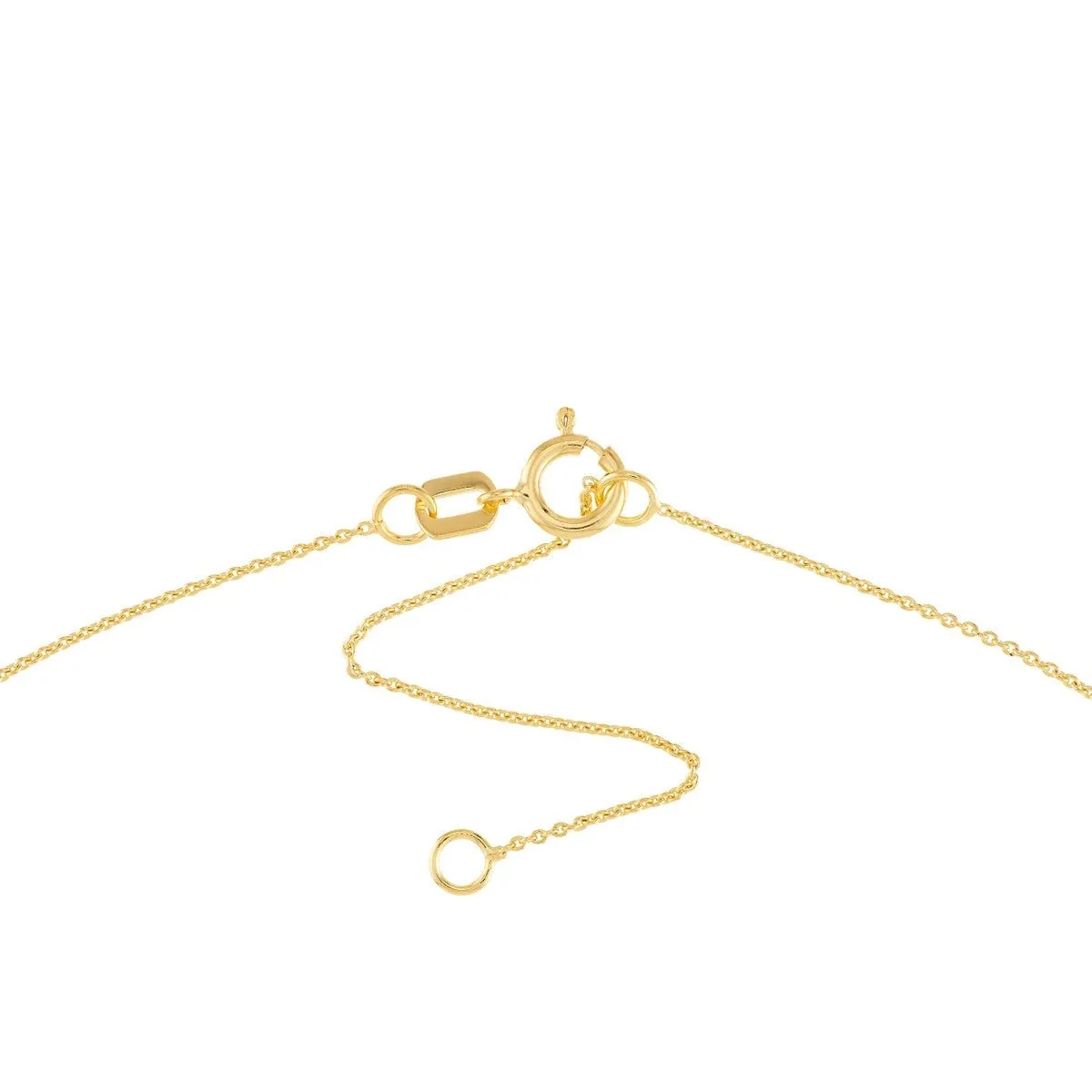14K Gold 0.70mm Adjustable Cable Chain with Spring Ring