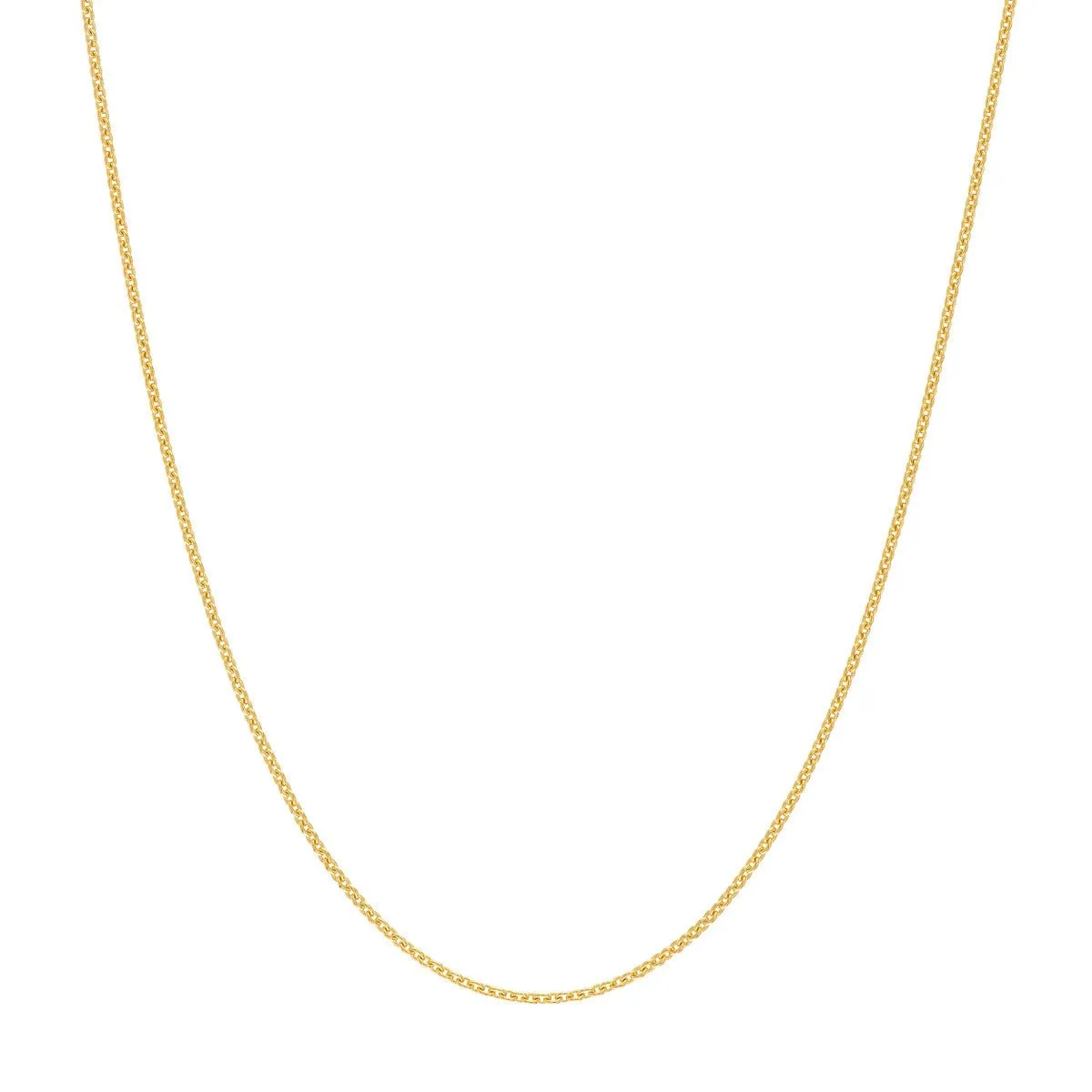 14K Gold 0.70mm Adjustable Cable Chain with Spring Ring