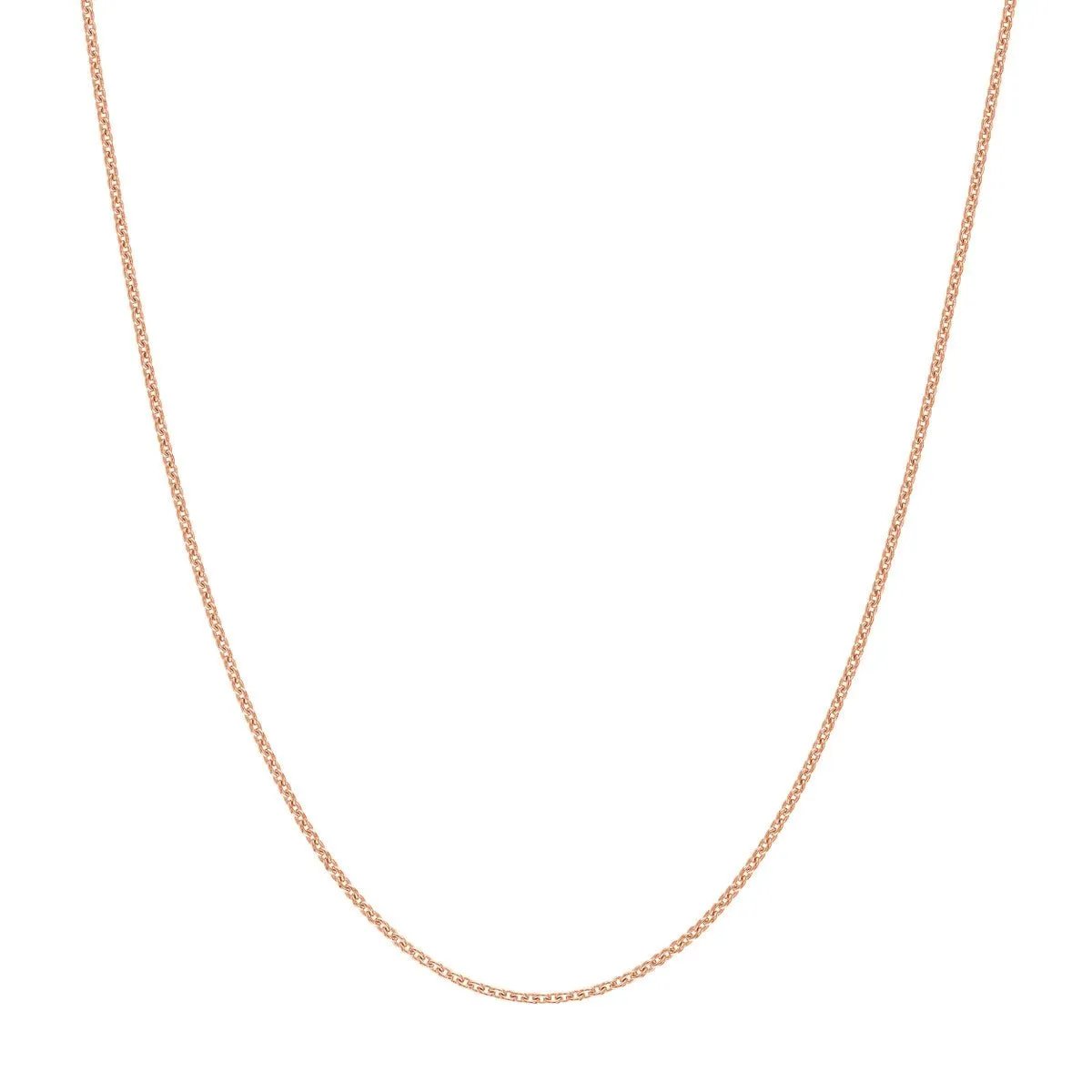 14K Gold 0.70mm Adjustable Cable Chain with Spring Ring