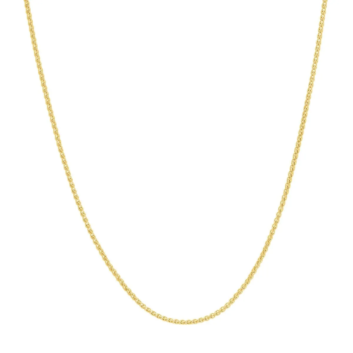 14K Gold 0.85mm Adjustable Wheat Chain with Lobster Lock