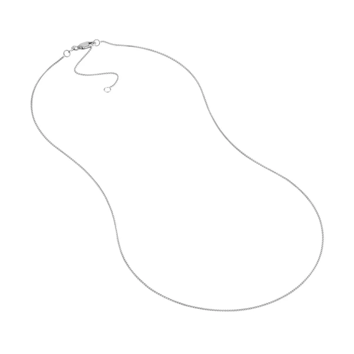 14K Gold 0.85mm Adjustable Wheat Chain with Lobster Lock
