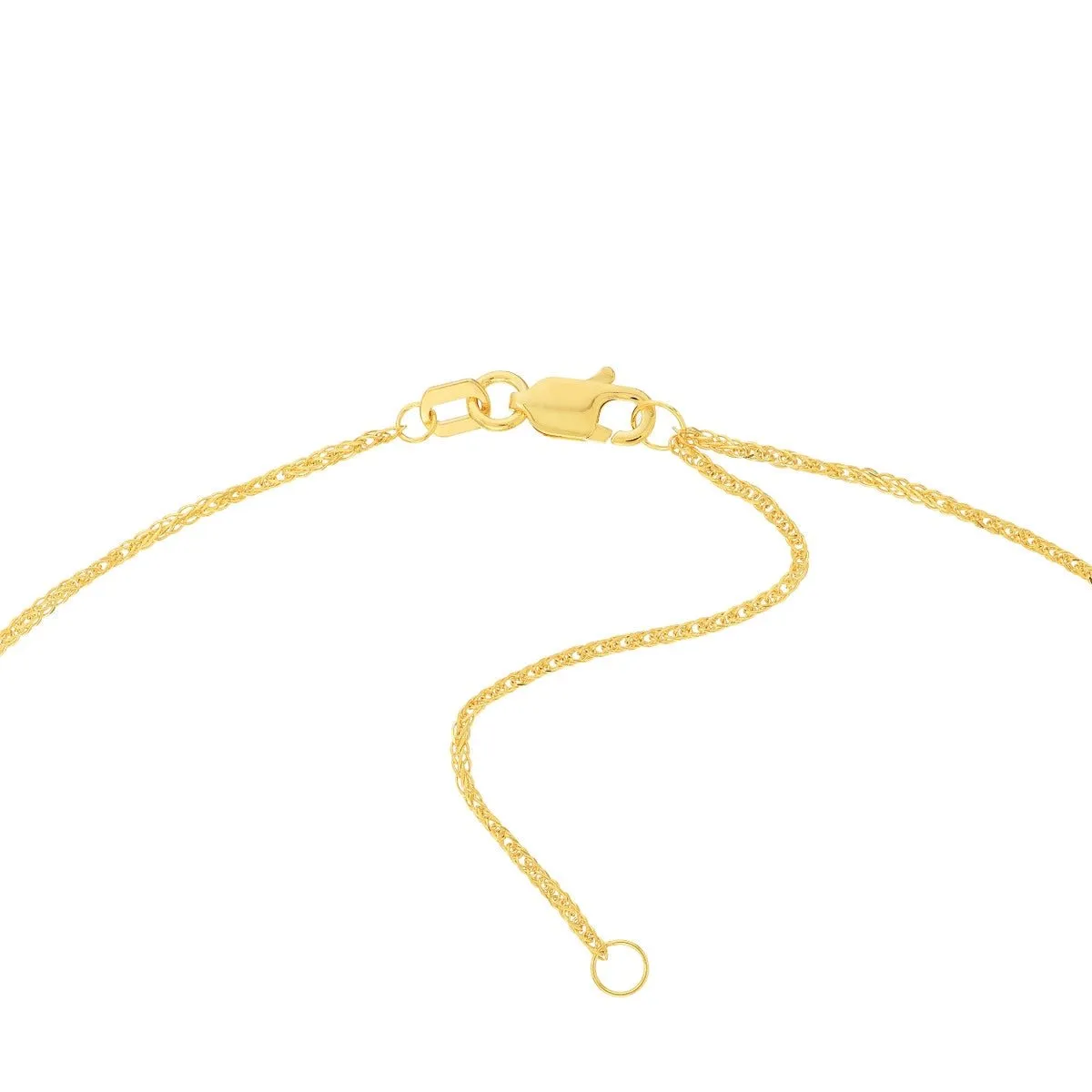14K Gold 1.15mm Adjustable Square Wheat Chain