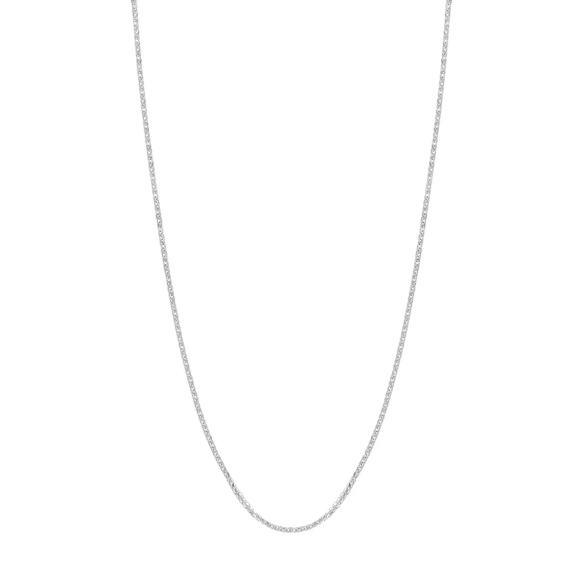 14K Gold 1.15mm Adjustable Square Wheat Chain