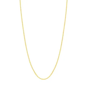 14K Gold 1.15mm Adjustable Square Wheat Chain