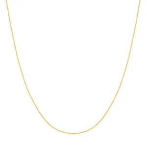 14K Gold 1.20mm Adjustable Child's Cable Chain