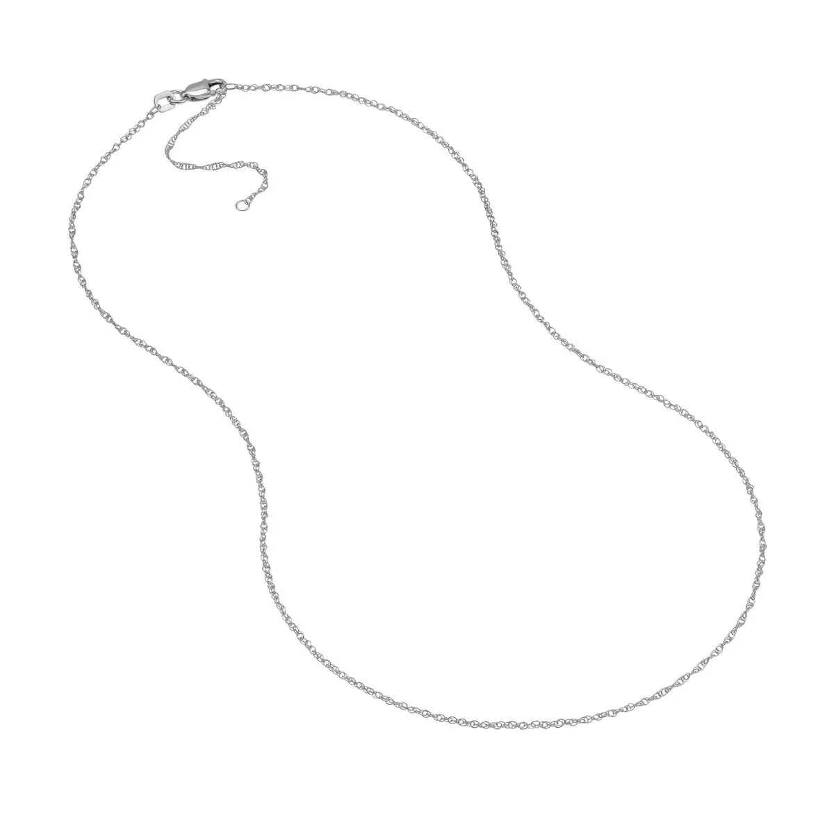 14K Gold 1.20mm Adjustable Pendant Rope Chain