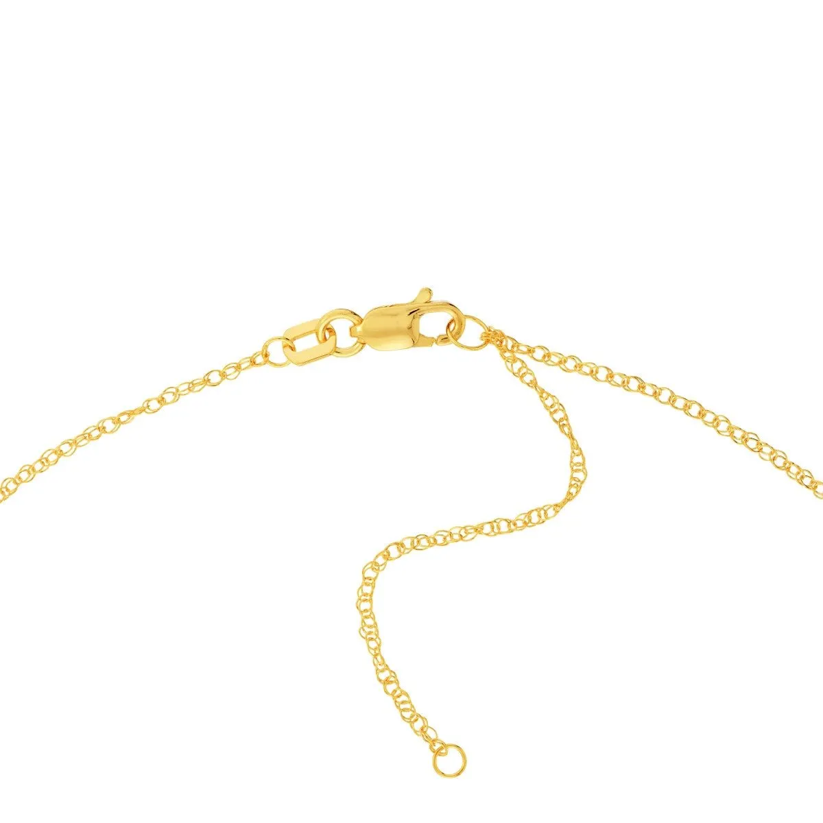 14K Gold 1.20mm Adjustable Pendant Rope Chain