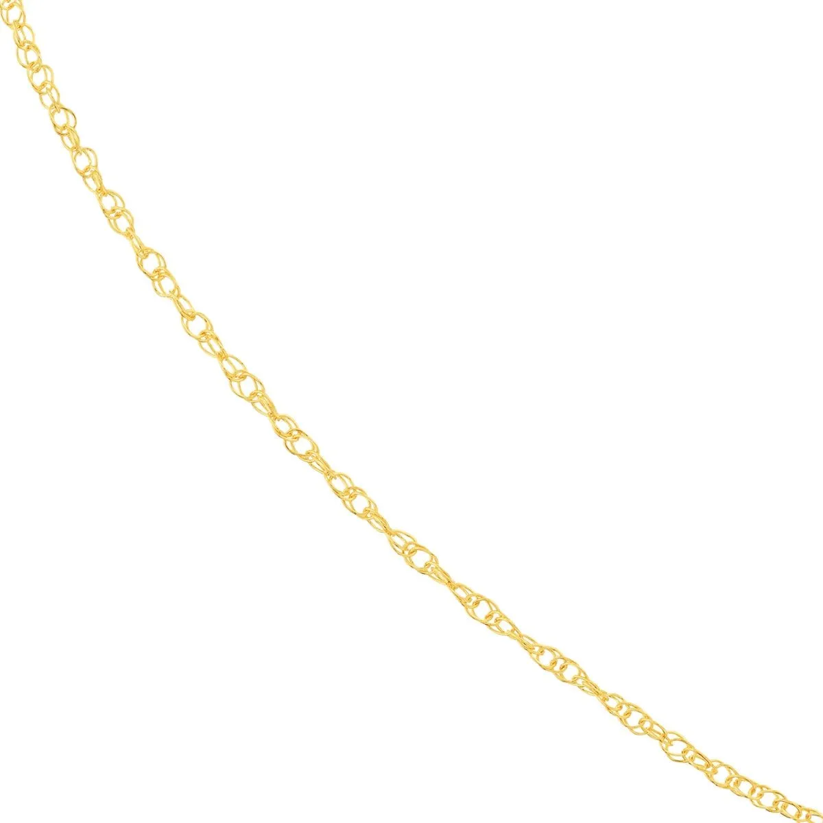 14K Gold 1.20mm Adjustable Pendant Rope Chain