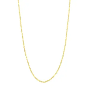 14K Gold 1.20mm Adjustable Pendant Rope Chain