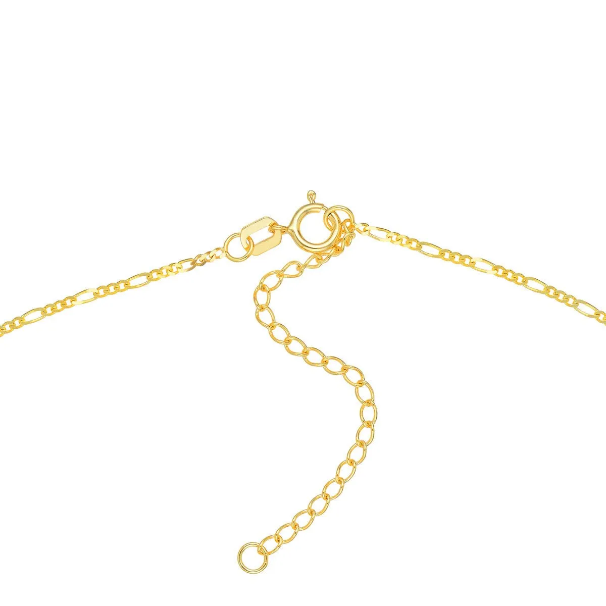 14K Gold 1.28mm Adjustable Child's Figaro Chain