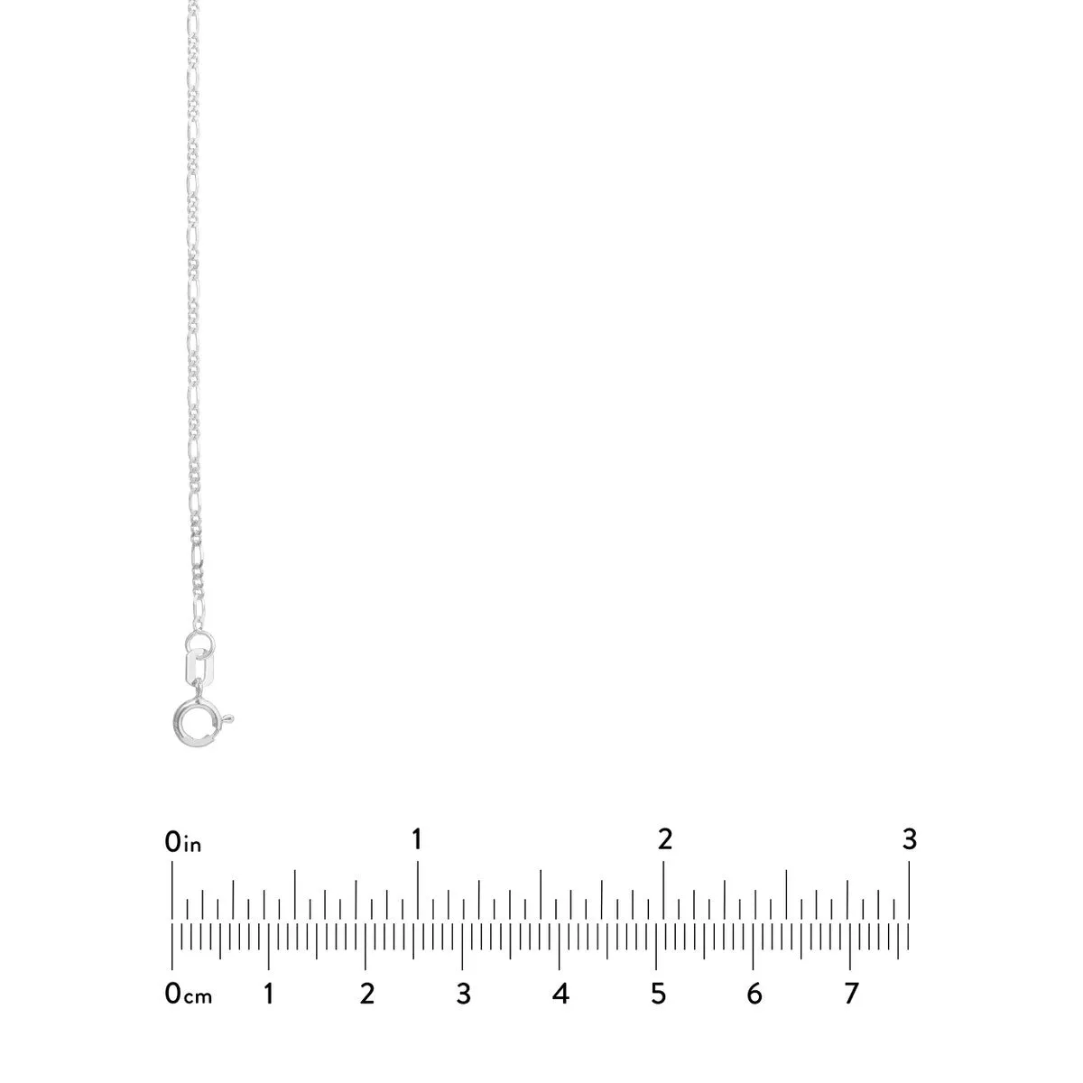 14K Gold 1.28mm Adjustable Child's Figaro Chain