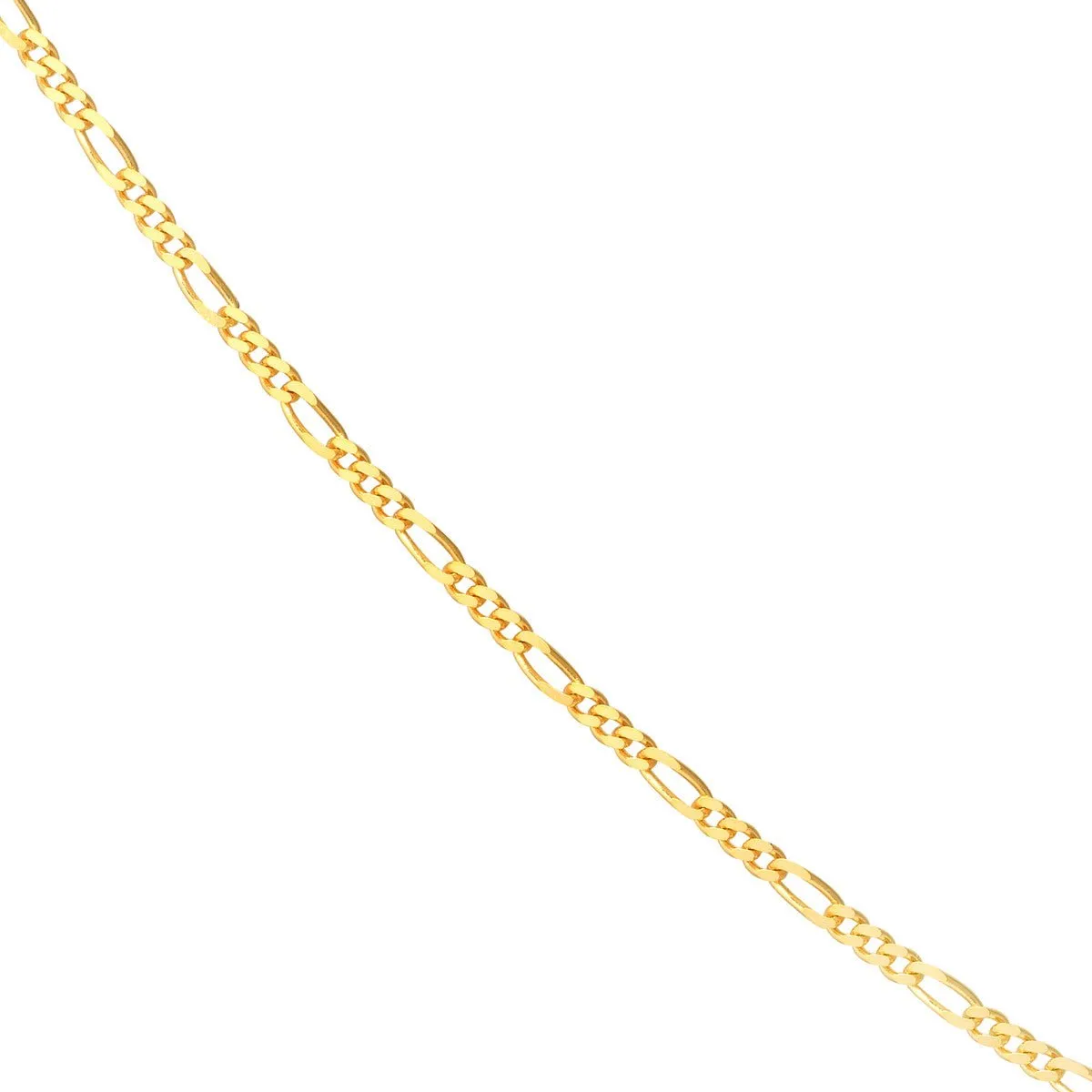 14K Gold 1.28mm Adjustable Child's Figaro Chain