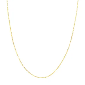 14K Gold 1.28mm Adjustable Child's Figaro Chain