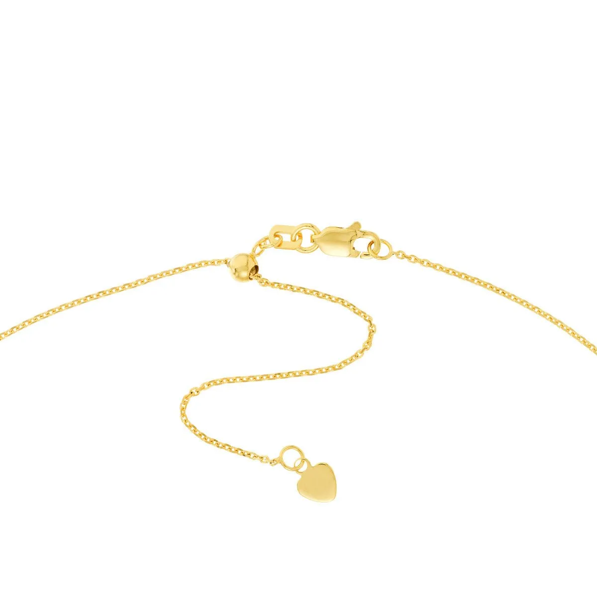 14K Yellow Gold Diamond Chain Drape Adjustable Choker