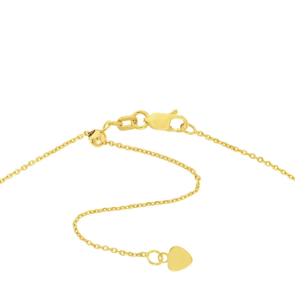 14K Yellow Gold Railroad Pattern Adjustable Choker