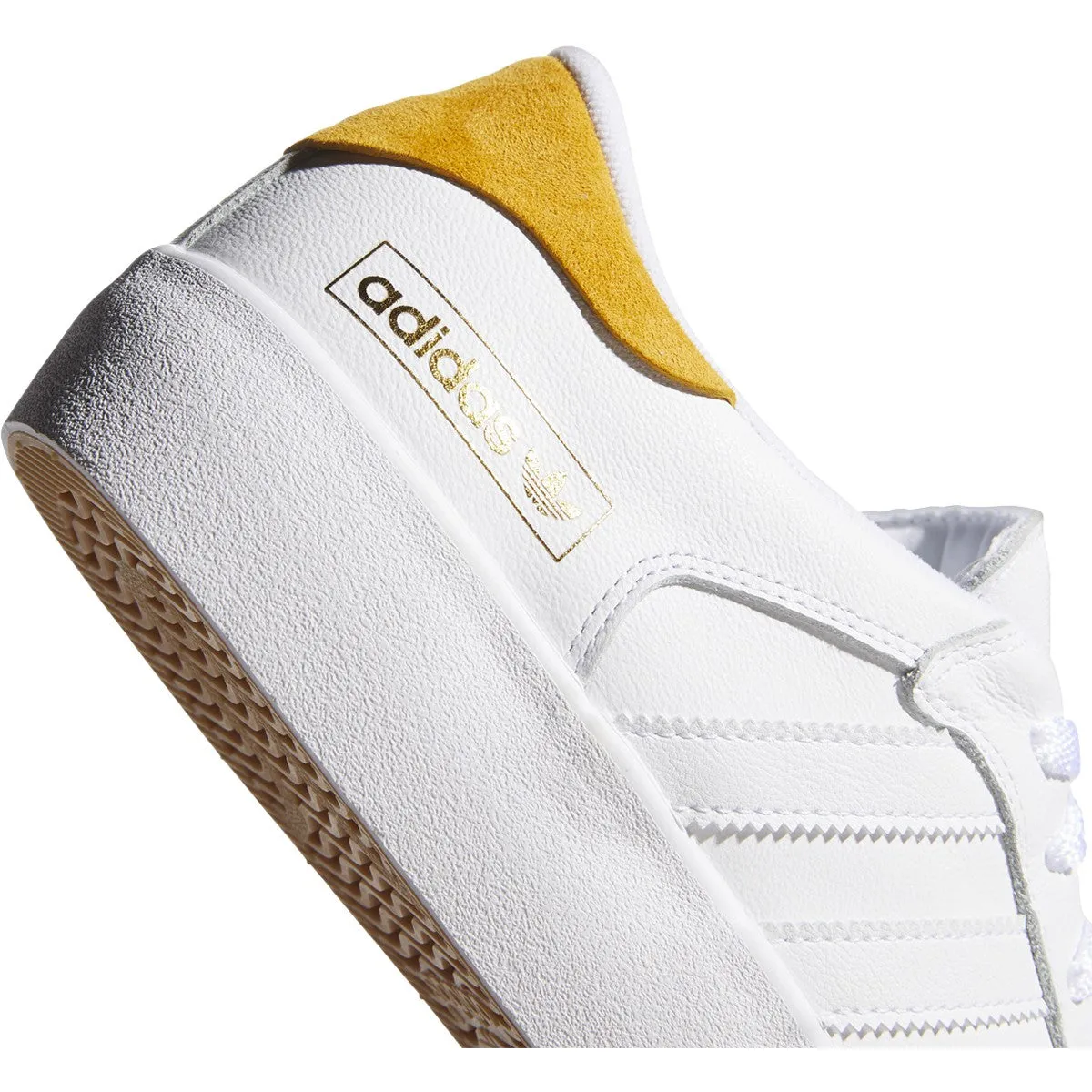 Adidas Matchbreak Super Skateboard Shoe - White/Tactile Yellow