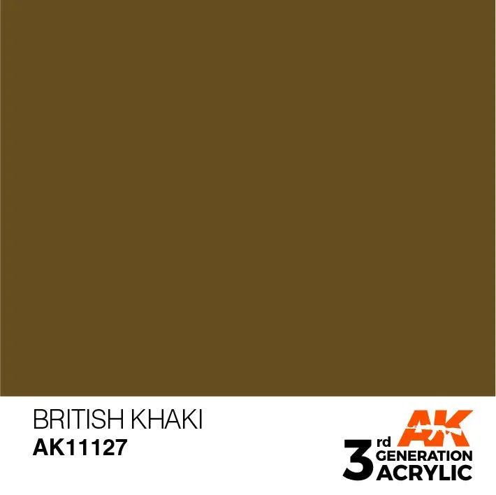 AK Interactive AK11127 3G British Khaki Acrylic Paint 17ml