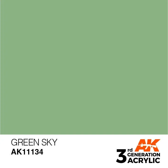 AK Interactive AK11134 3G Green Sky Acrylic Paint 17ml