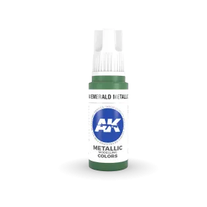 AK Interactive AK11204 3G Emerald Metallic Green Acrylic Paint 17ml