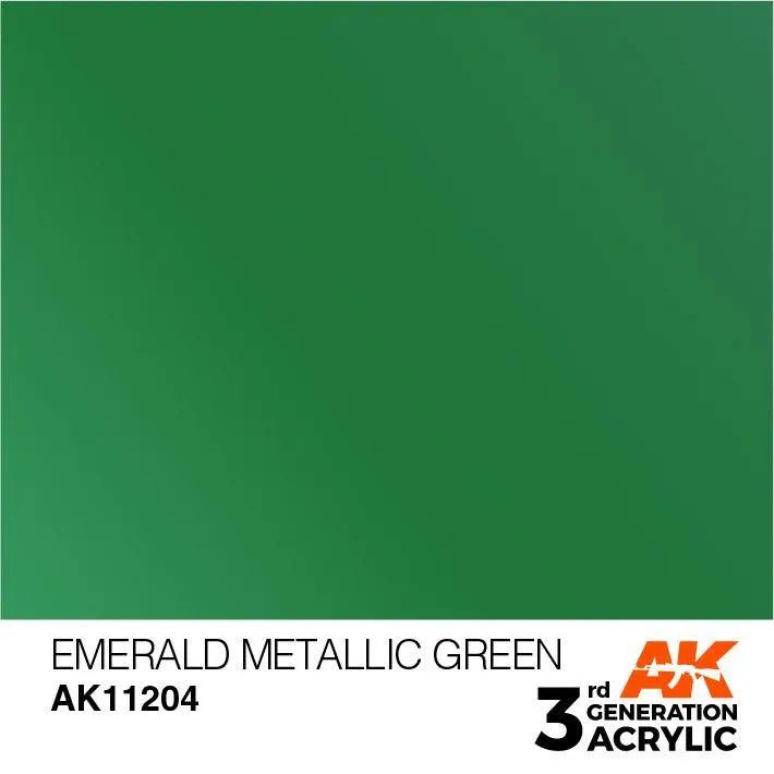 AK Interactive AK11204 3G Emerald Metallic Green Acrylic Paint 17ml