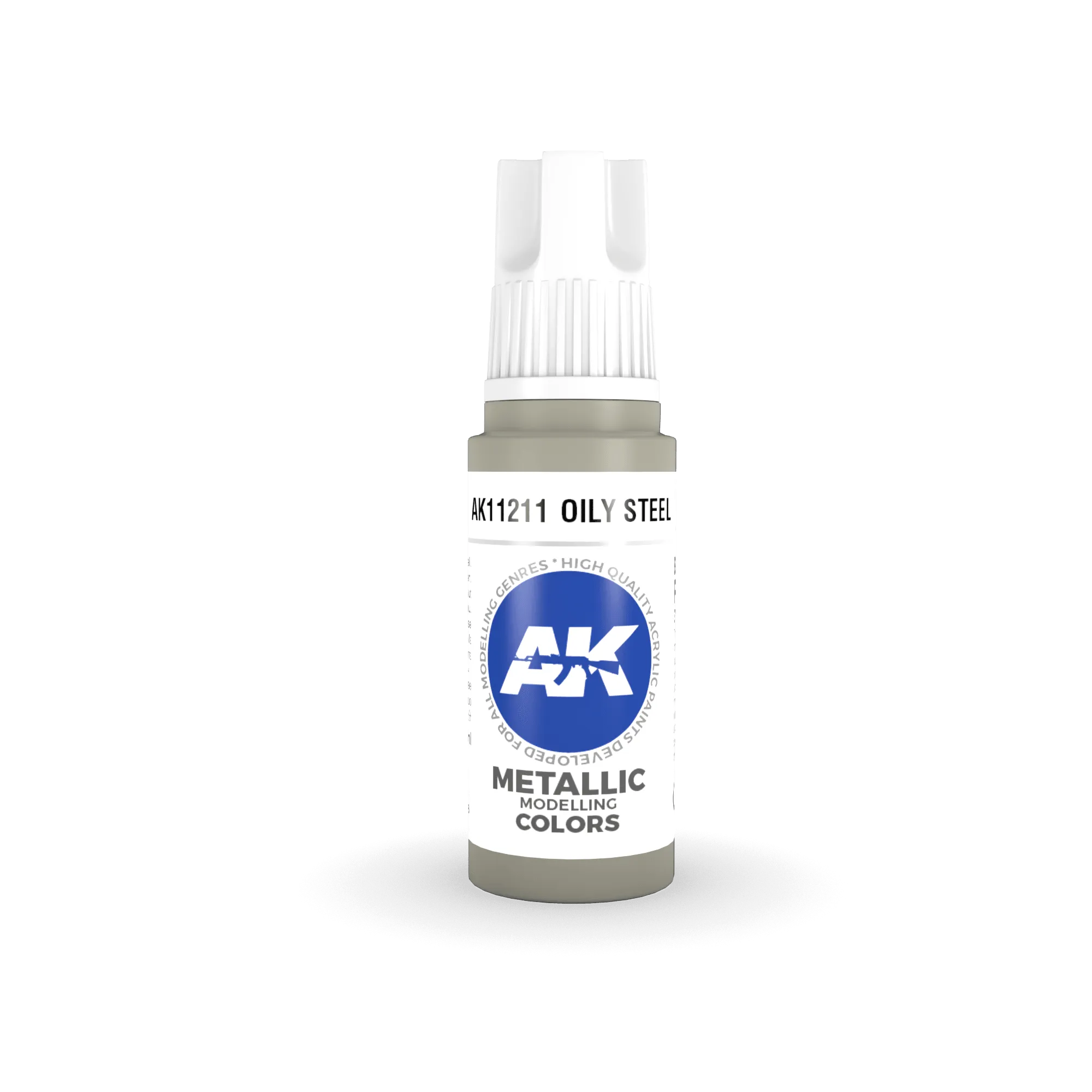 AK Interactive AK11211 3G Oily Steel Acrylic Paint 17ml