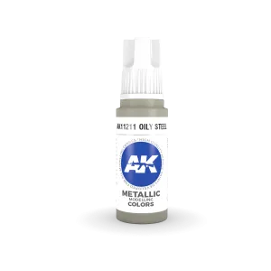 AK Interactive AK11211 3G Oily Steel Acrylic Paint 17ml