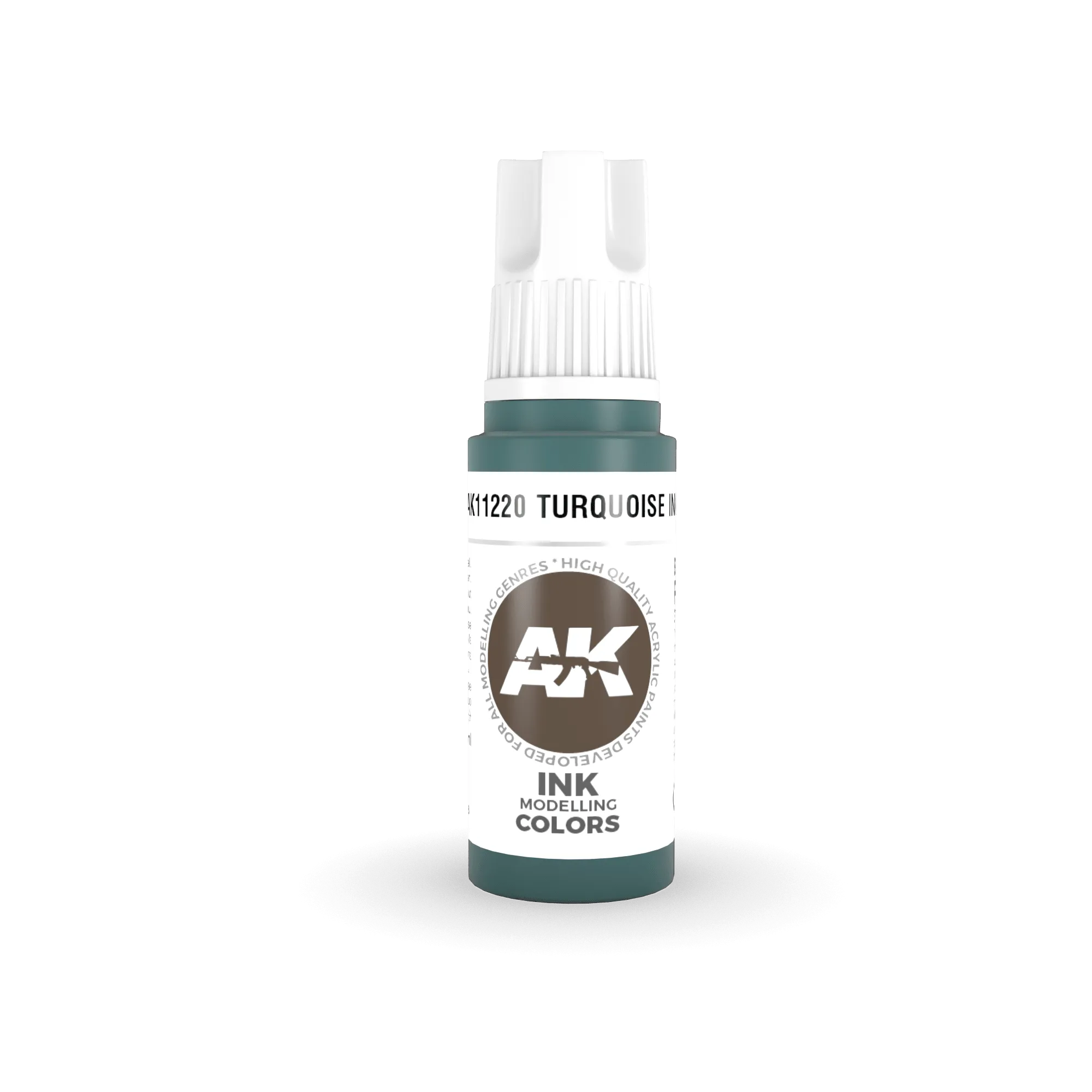 AK Interactive AK11220 3G Turquoise Ink Acrylic Paint 17ml