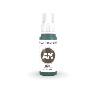 AK Interactive AK11220 3G Turquoise Ink Acrylic Paint 17ml