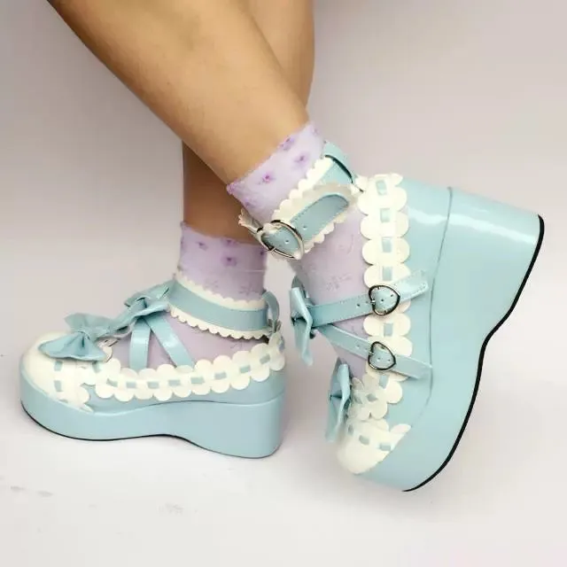 Antaina~Sweet Lolita Shoes Platform Shoes Multicolor