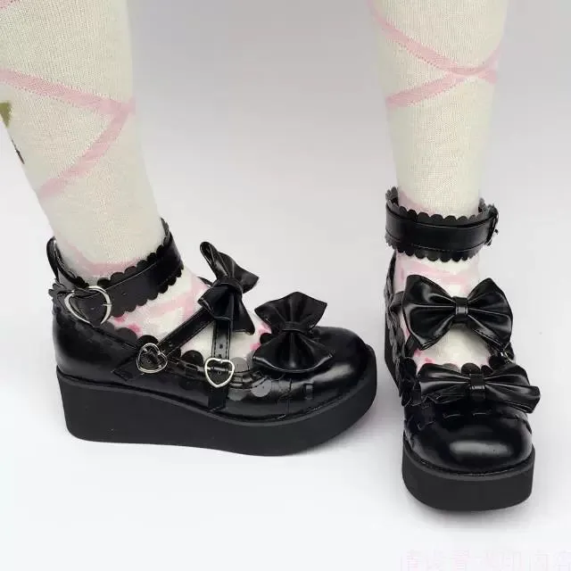 Antaina~Sweet Lolita Shoes Platform Shoes Multicolor