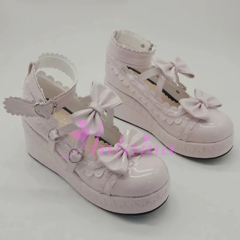 Antaina~Sweet Lolita Shoes Platform Shoes Multicolor