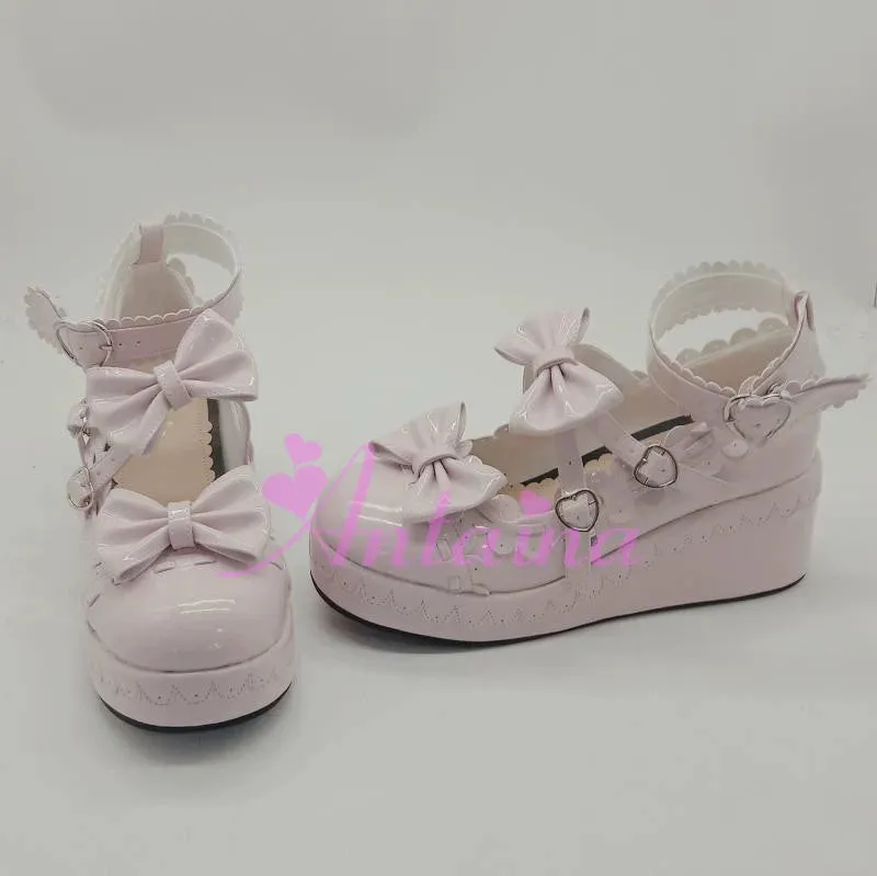 Antaina~Sweet Lolita Shoes Platform Shoes Multicolor