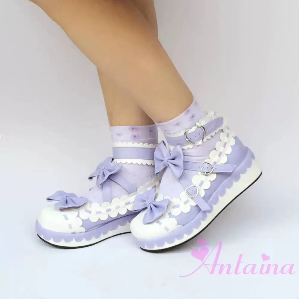 Antaina~Sweet Lolita Shoes Platform Shoes Multicolor