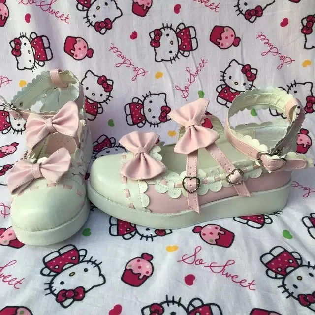 Antaina~Sweet Lolita Shoes Platform Shoes Multicolor