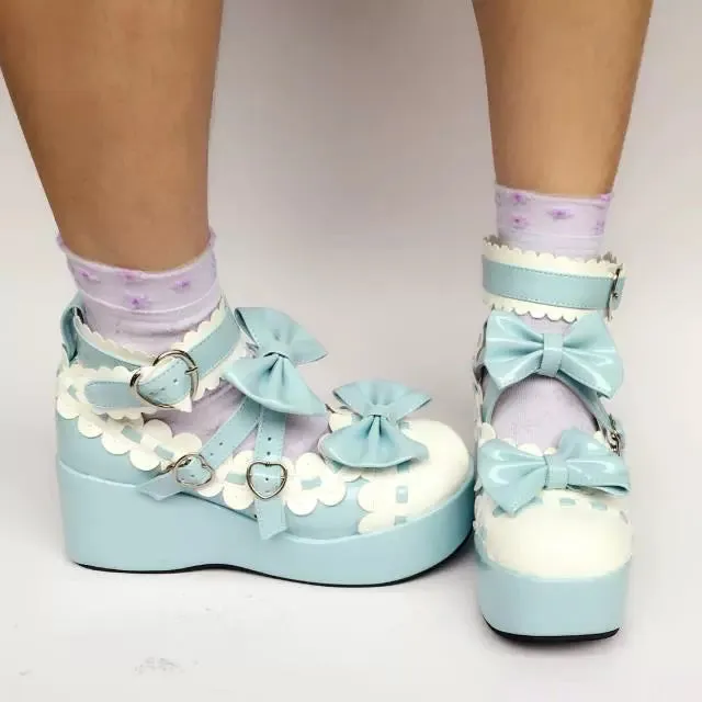 Antaina~Sweet Lolita Shoes Platform Shoes Multicolor