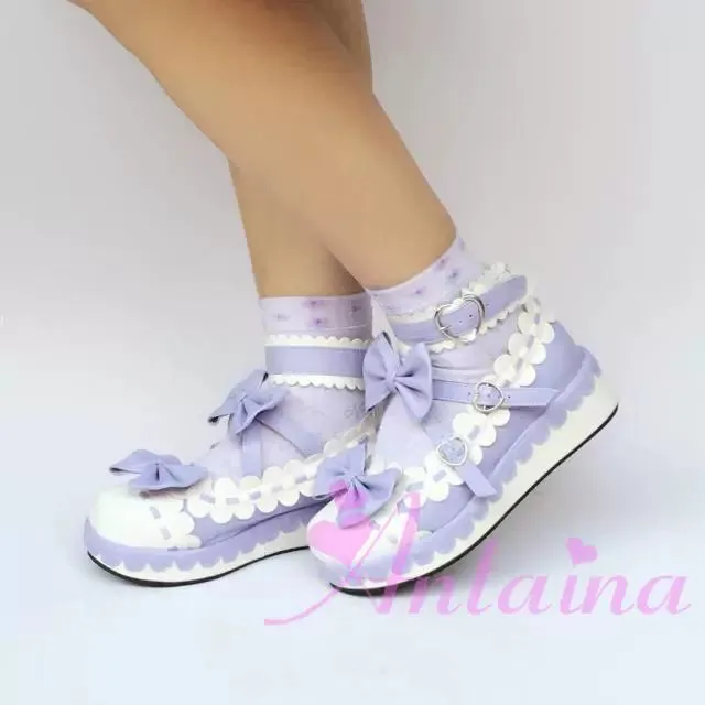 Antaina~Sweet Lolita Shoes Platform Shoes Multicolor