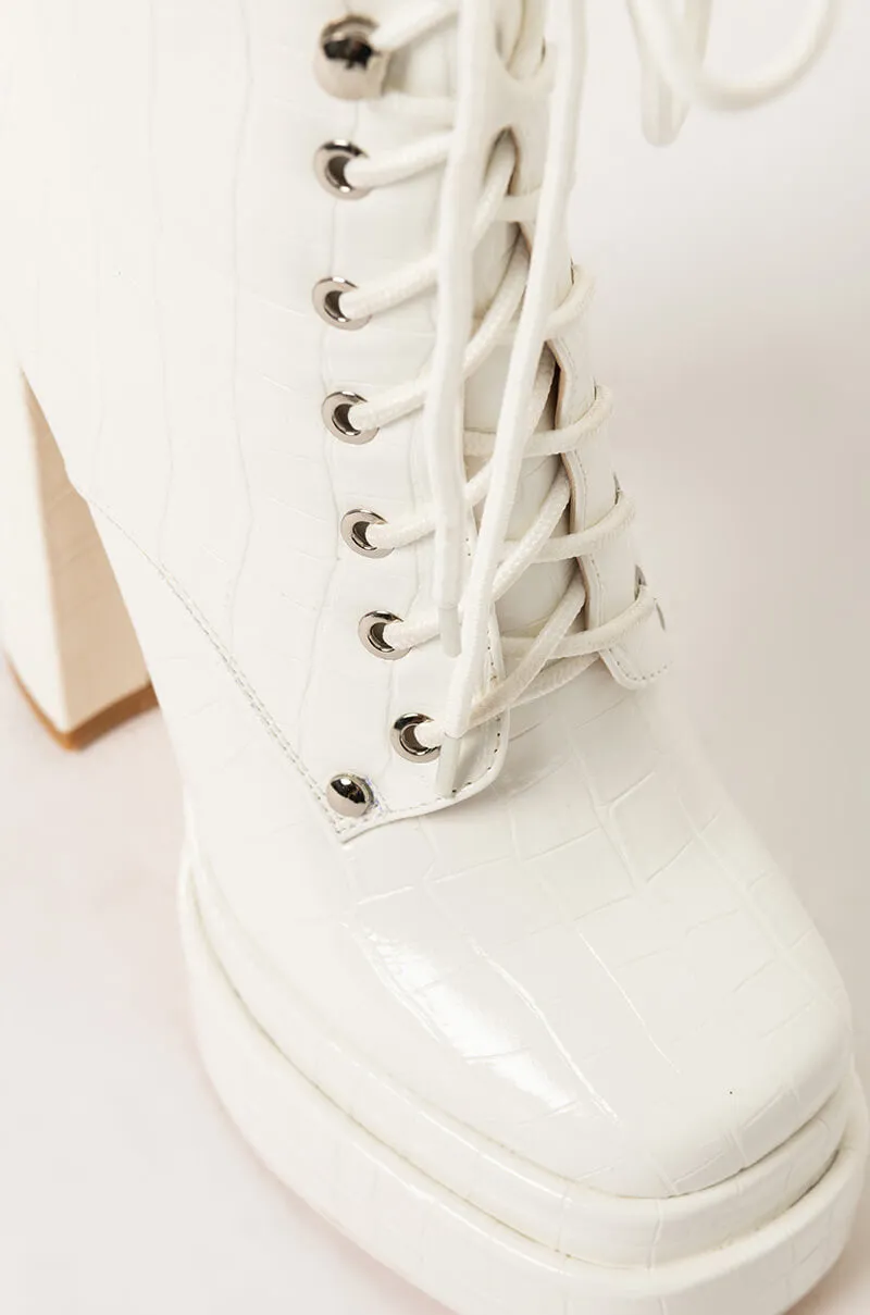 AZALEA WANG BREAK IT TO ME CHUNKY BOOTIE IN WHITE
