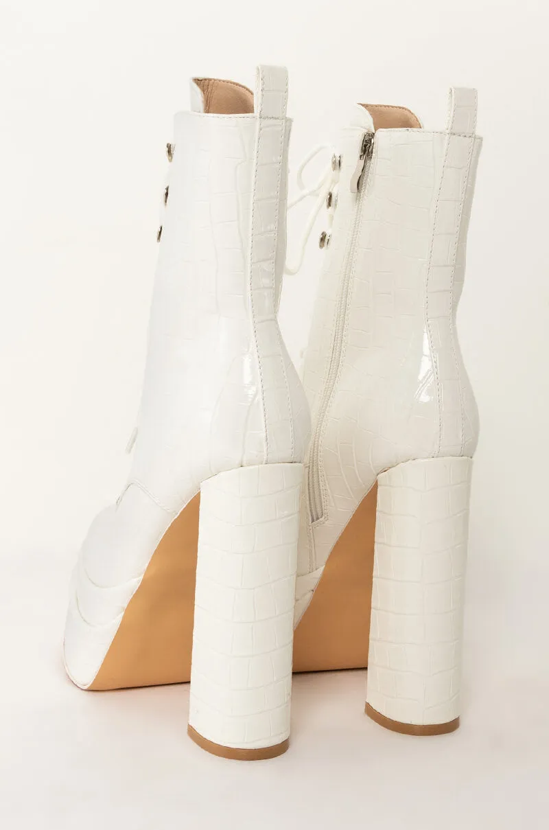 AZALEA WANG BREAK IT TO ME CHUNKY BOOTIE IN WHITE