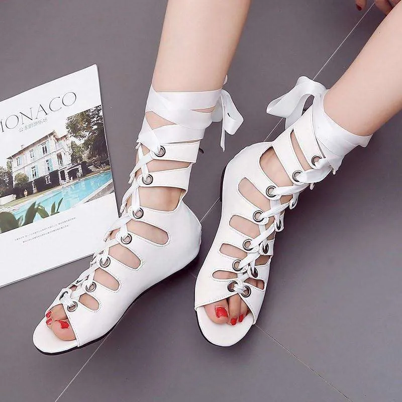 Ballet Gladiator Flats