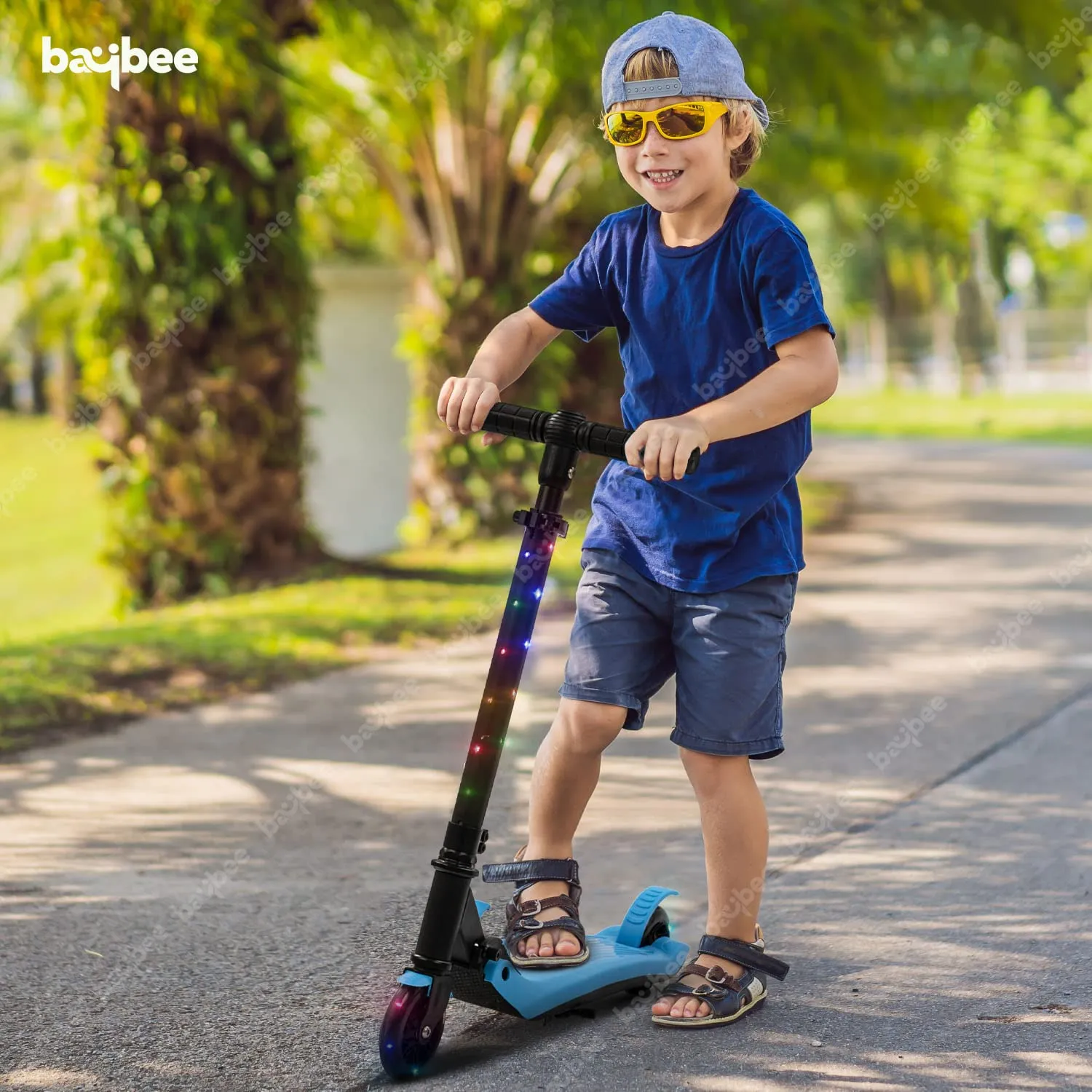 Baybee Nitro Skate Scooter for Kids, 2 Wheel Kids Scooter with 5 Height Adjustable Handle & Stand