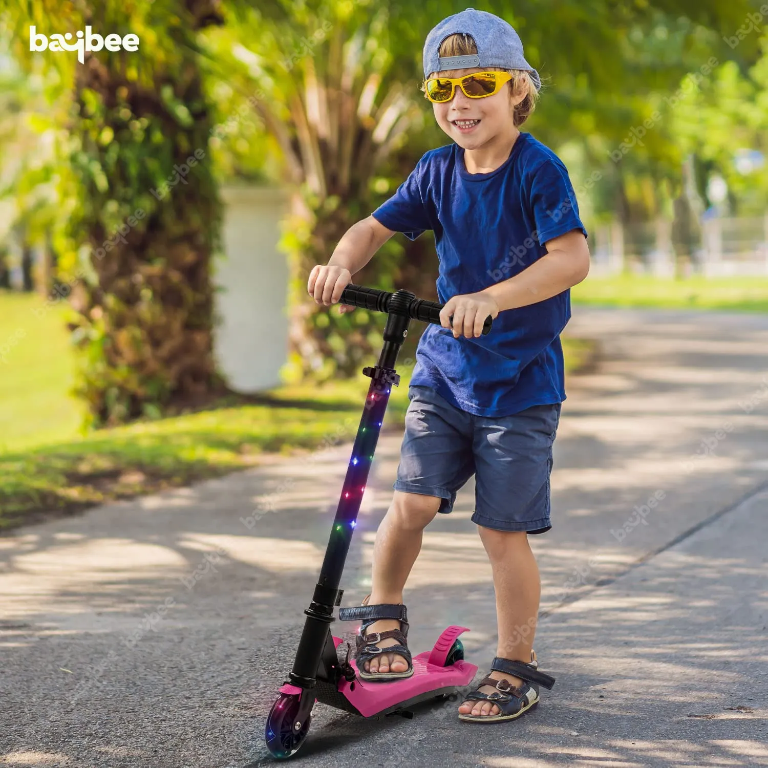 Baybee Nitro Skate Scooter for Kids, 2 Wheel Kids Scooter with 5 Height Adjustable Handle & Stand
