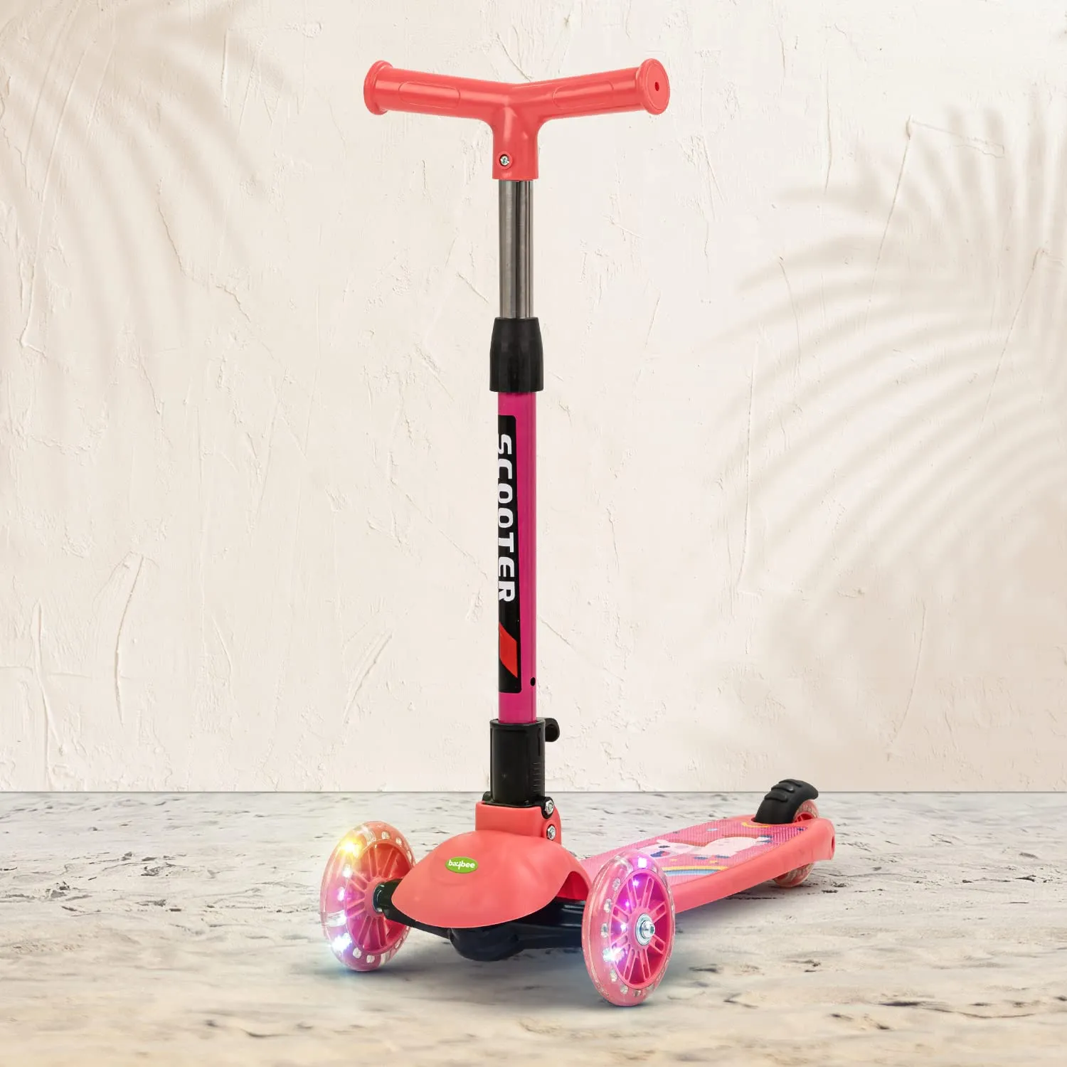 Baybee Phoenix Skate Scooter for Kids with 3 Height Adjustable Handle