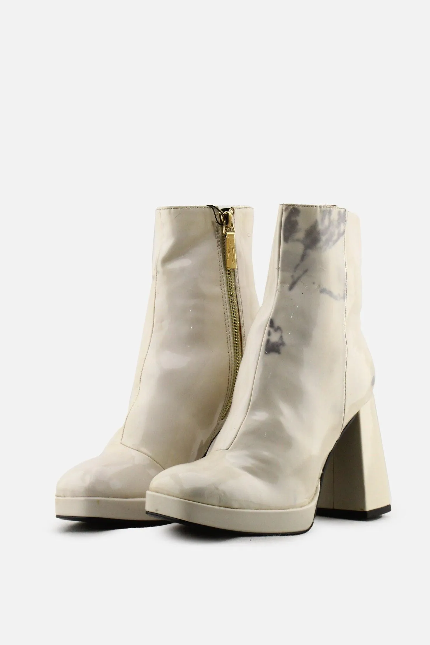 Bershka Zipper Platform Boots | 100% Synthetic Leather