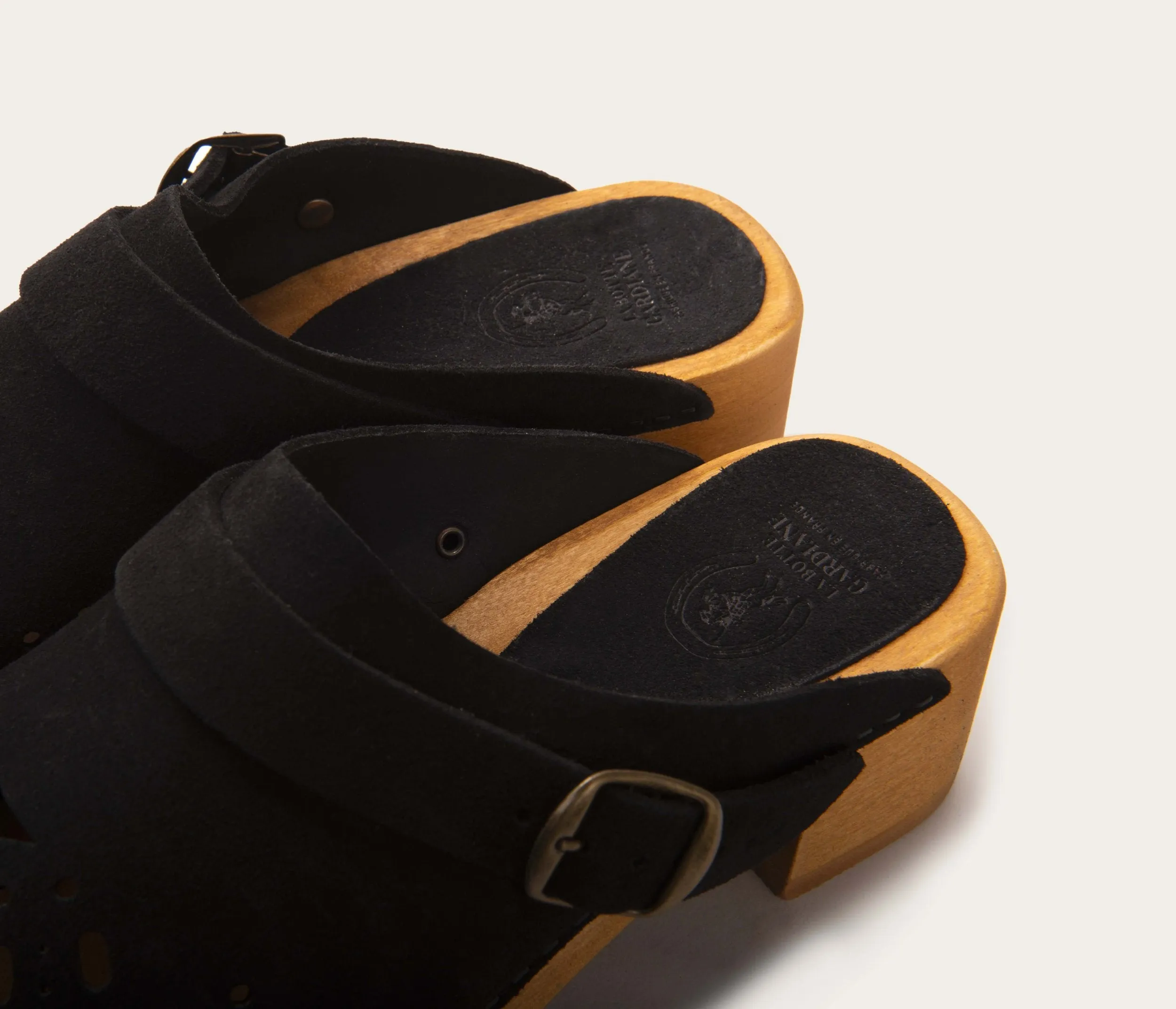 Black Velvet Clogs