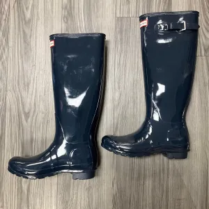 Boots Rain By Hunter In Blue, Size: 8