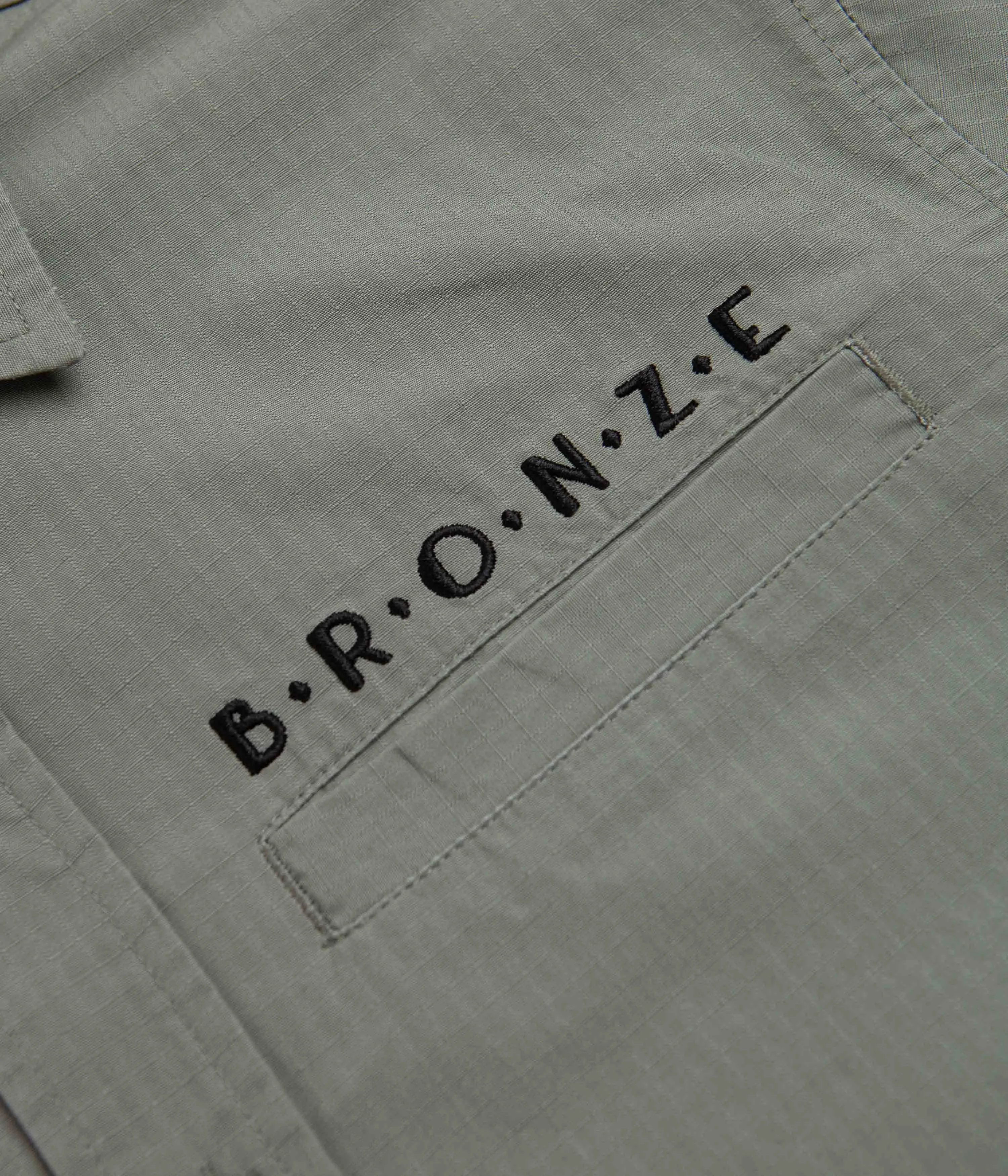 Bronze 56K Ripstop Short Sleeve Shirt - Grey