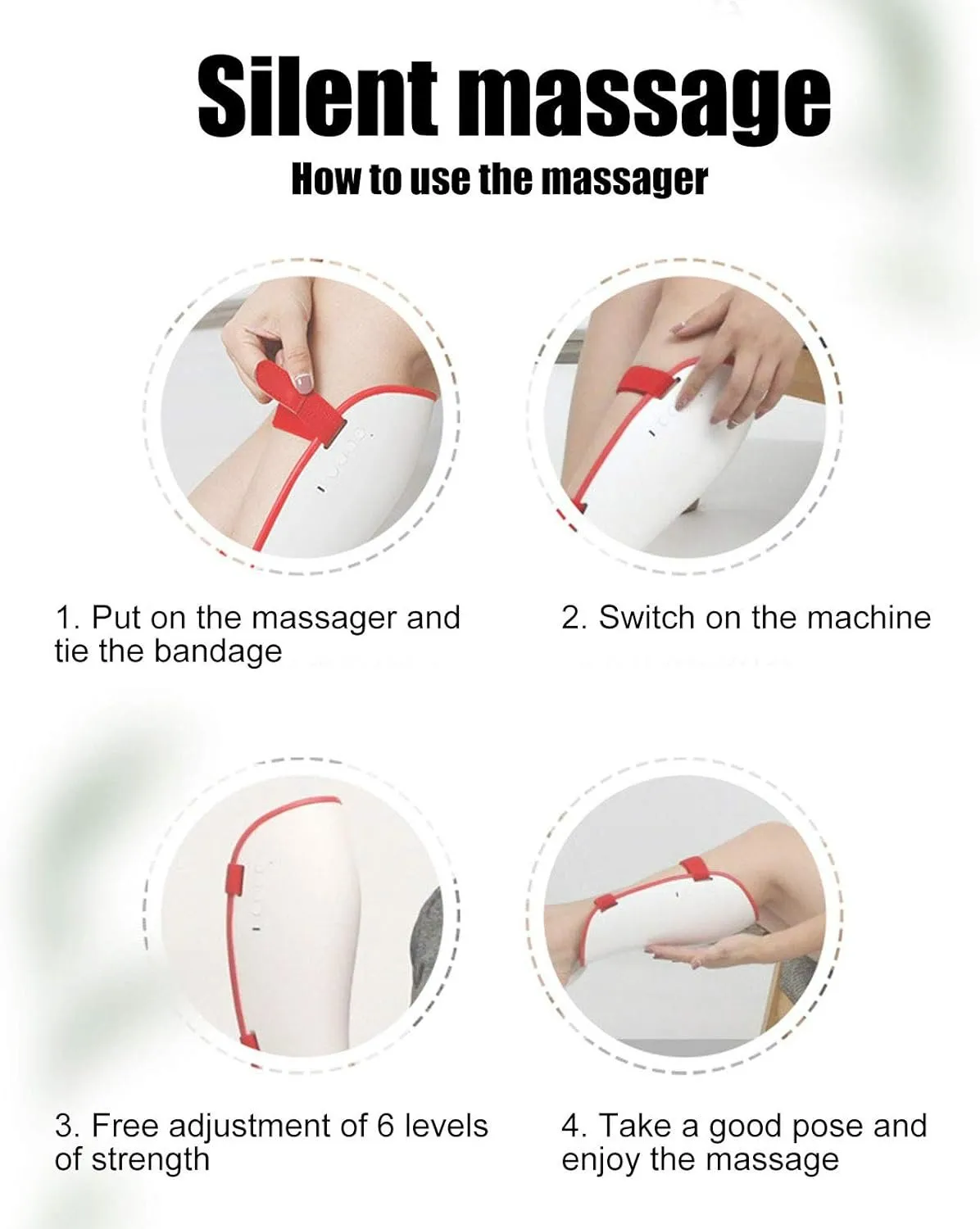 Calf Leg Massager - EMS Pulse Pain Relief Constant Temperature Hot Compress Machine for Relaxing Massage and Shaping Leg