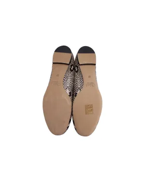 Chloe Python-Embossed Lauren Ballet Flats in Multicolor Leather