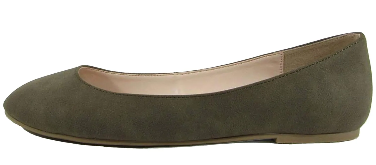 City Classified Women's Thesis Classic Round Toe Ballet Flats