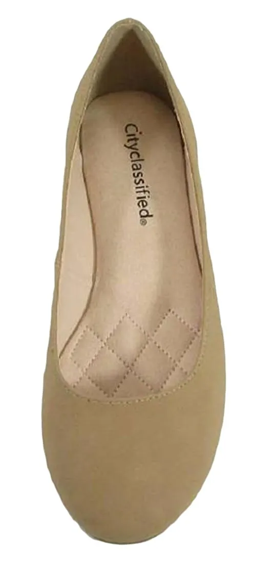 City Classified Women's Thesis Classic Round Toe Ballet Flats